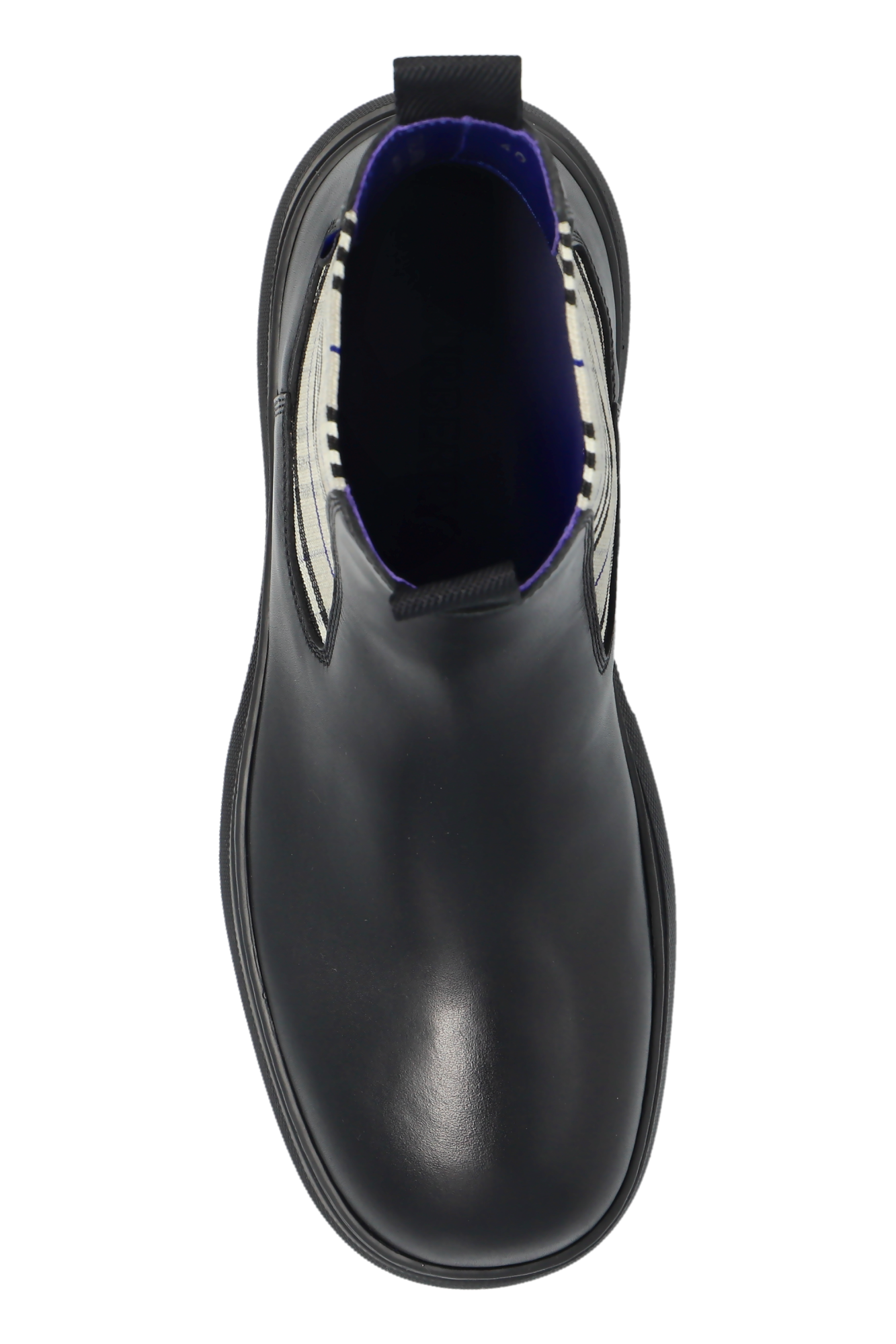 BURBERRY　sizuku Burberry Box logo-embossed Leather Sneakers | Black